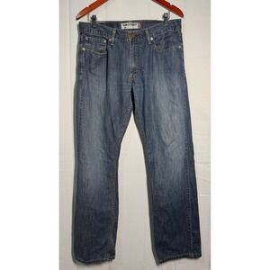 Levi's 514 Slim Straight Jeans 34x32 Blue Medium Wash Denim